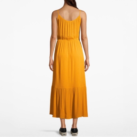 & Other Stories Tangerine Tie Shoulder Cotton Maxi Dress - Picture 3 of 10